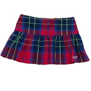 Hollister NEW Y2K Vintage Plaid Pleated Micro Mini Skirt Preppy Bratz Jrs 9
